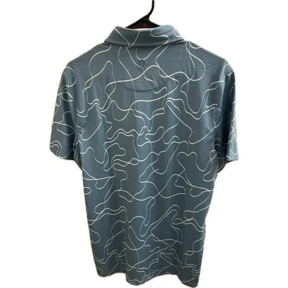 G/FORE Men's Pencil Tech Fit Golf Polo Shirt (Green) - Medium - Picture 3 of 9